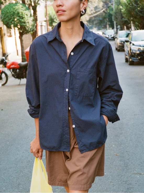 OZMA Tops - Ozma Marcie Shirt in Navy
